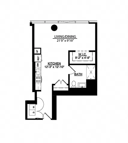 Floor plan Studio Deluxe M