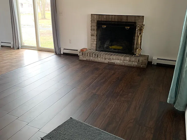 Front door living room view