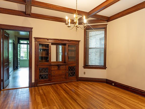 Dining room with built-in hutch