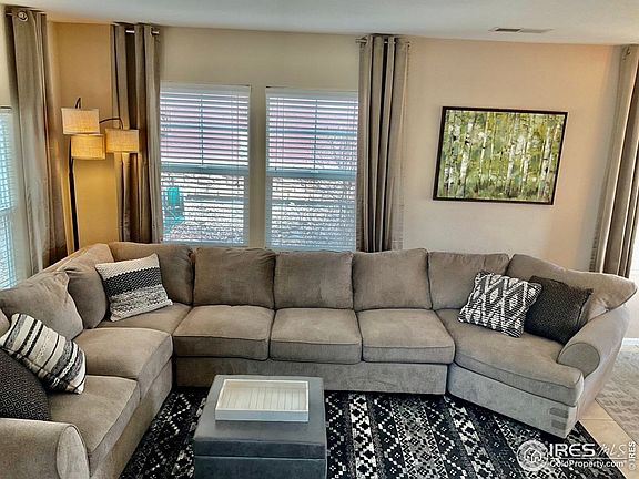 Living room with high ceilings