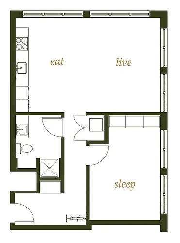 Floor plan One Bed D