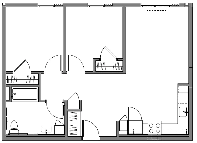 Floor plan Two Bedroom A