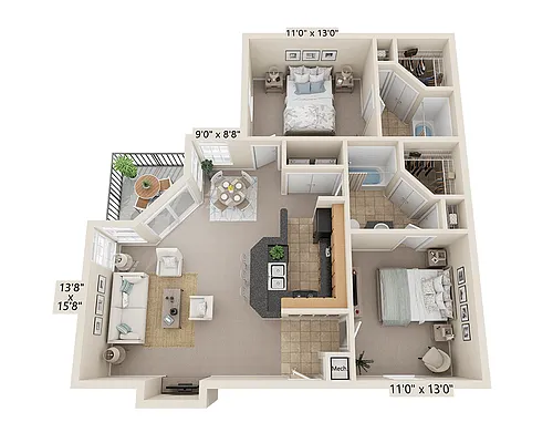 Floor plan Plan B2A