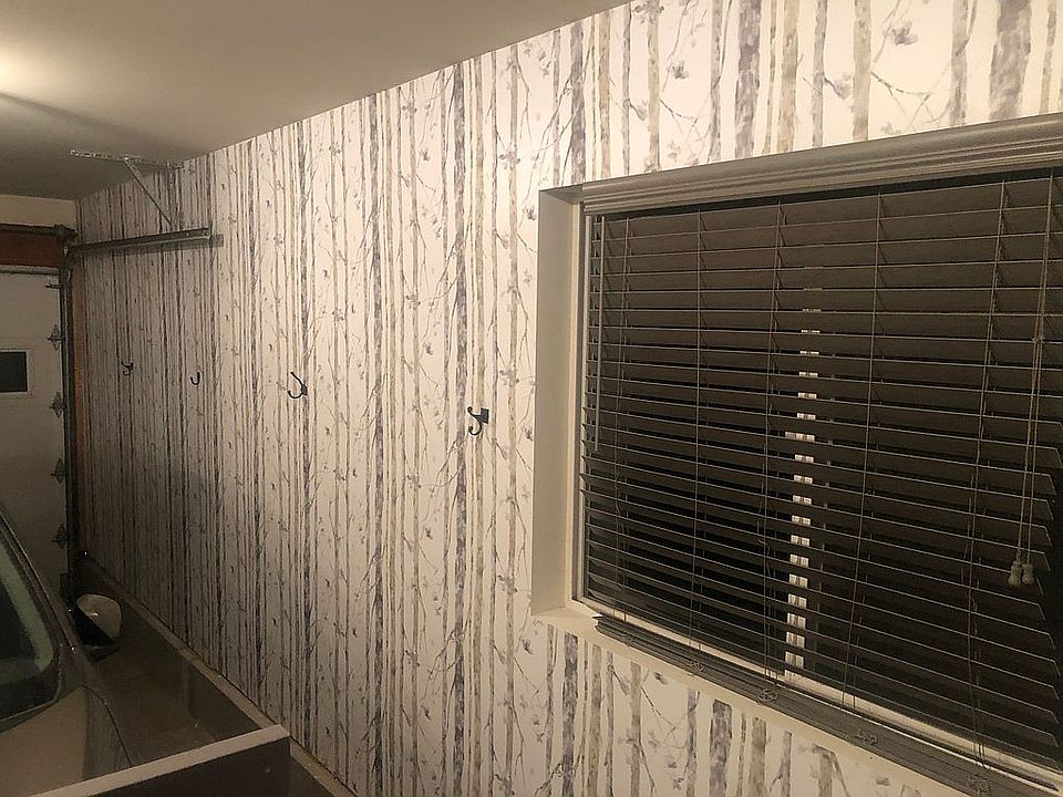 Finished attached garage