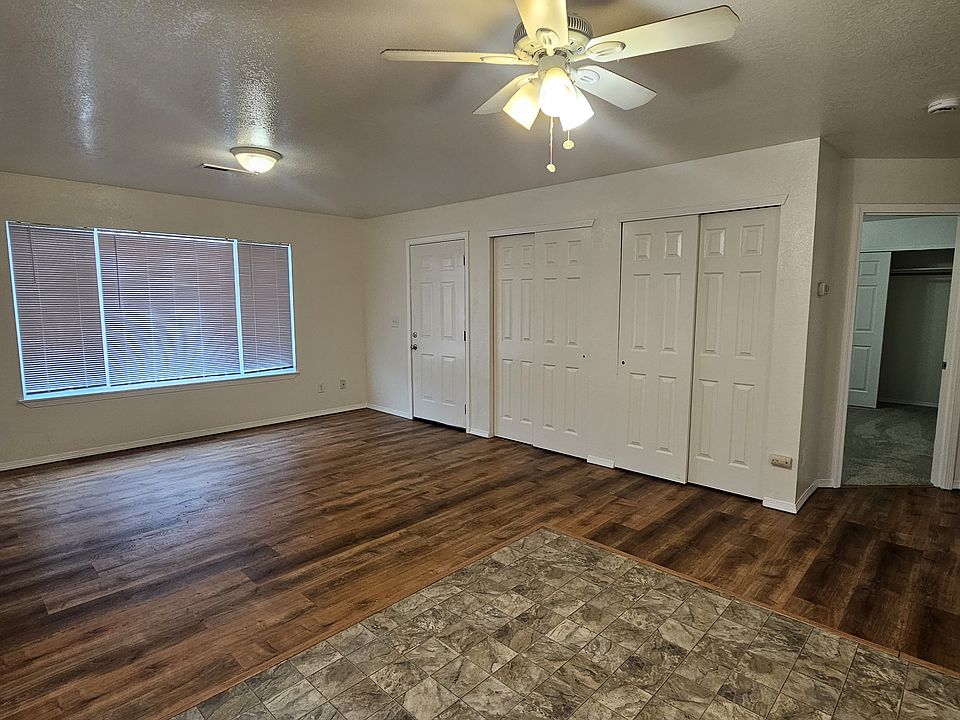 Looking into the living room from the kitchen