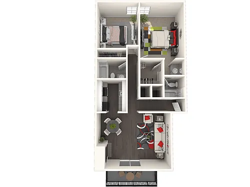 Floor plan 2 bedroom 2 bath