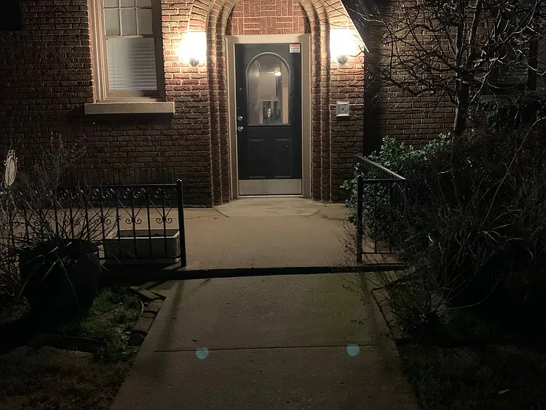 Building is secure and locked 24/7, doors open with a key.