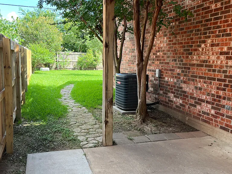 big fenced in yard