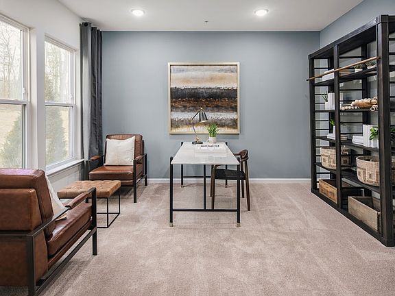 First Floor Flex Room is Perfect for a Home Office or Game Room