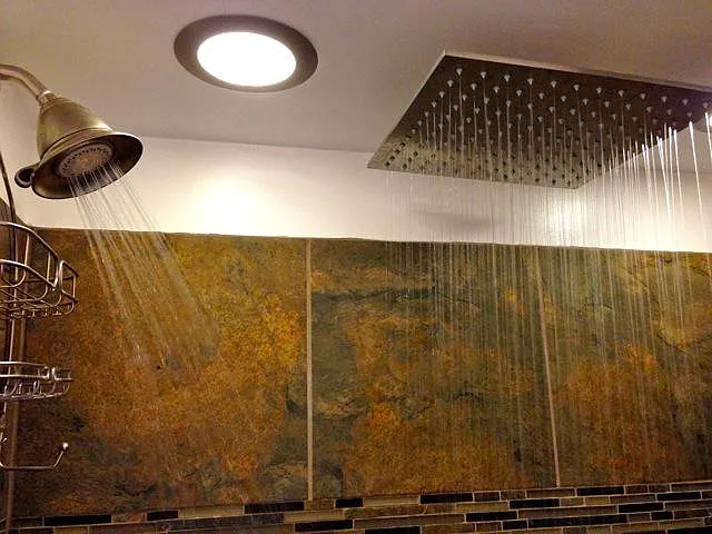 European Double Head Rainshower in Master Bath!