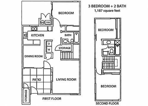 Floor plan Three Bedroom