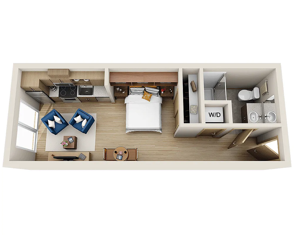 Floor plan Studio E1B