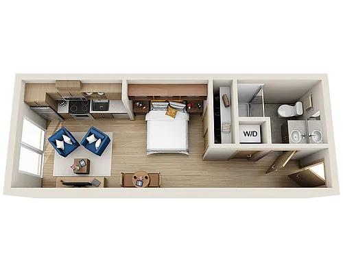 Floor plan Studio E1B MMR