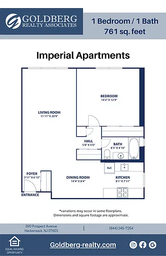 Floor plan One Bedroom