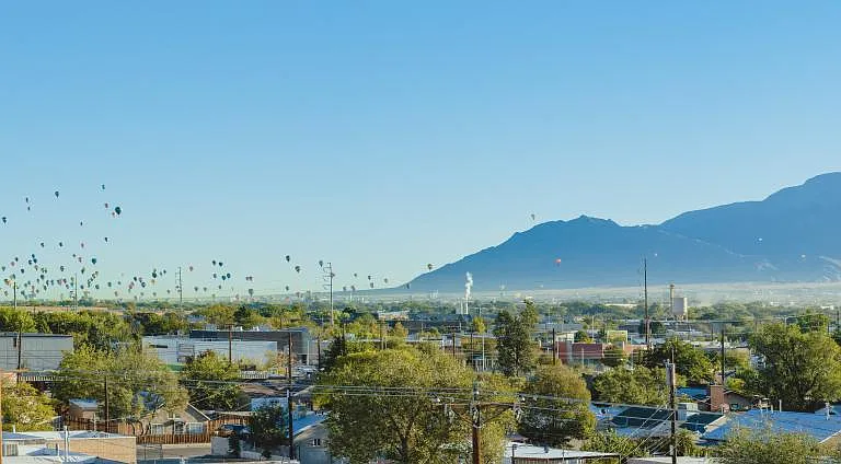 View of Balloon Festival taken from tenant balcony!