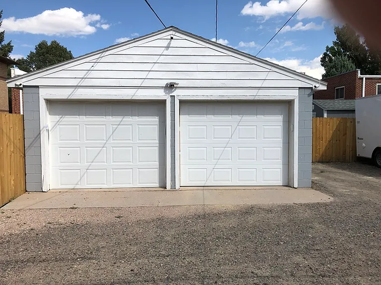 South half of garage off alley