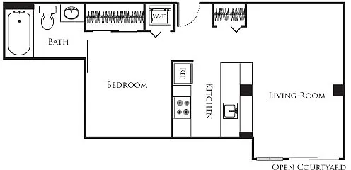 Floor plan Micro One Bed - B1 226