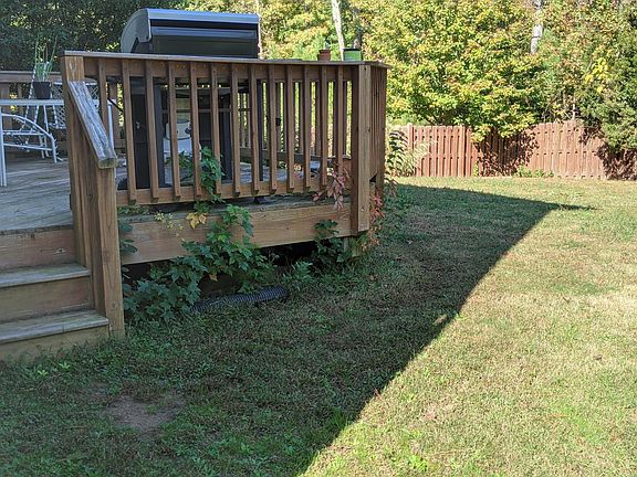 Deck and back yard
