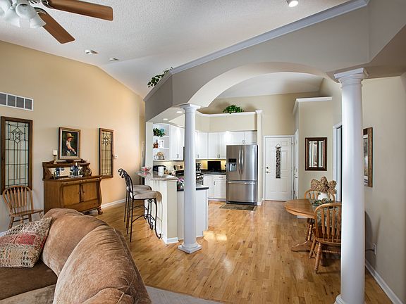 Open concept LR/kitchen/DR
