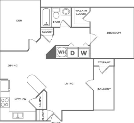 One Bedroom One Bath (880 SF) One Bedroom One Bath (880 SF)