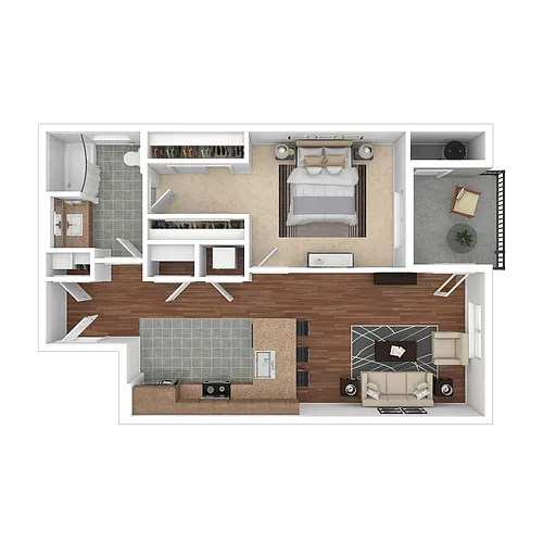 Floor plan 1X1 A
