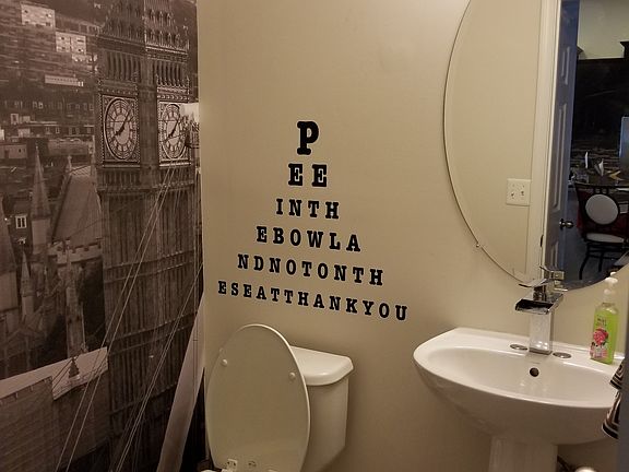 Second level powder room
