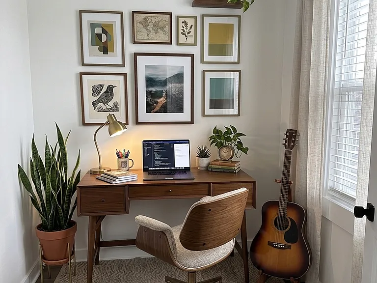 AI-staged image shown separately for inspiration; furniture not included