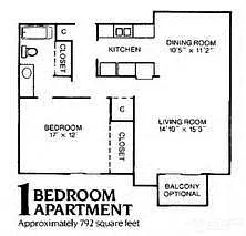 Floor plan 1 Bedroom