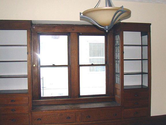 dining room with built ins