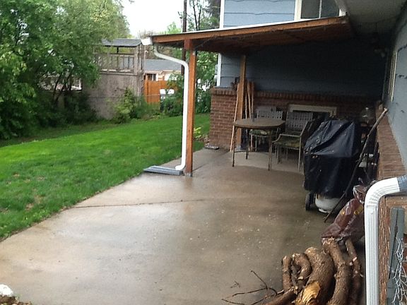 Patio and covered porch