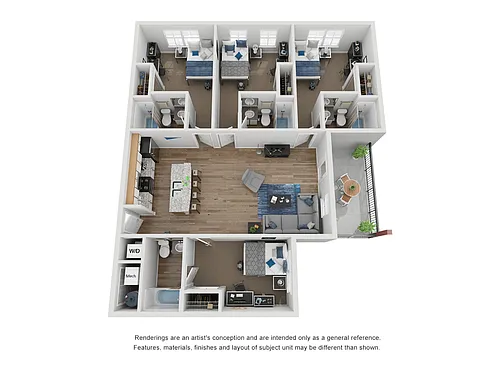 Floor plan 4X4 U