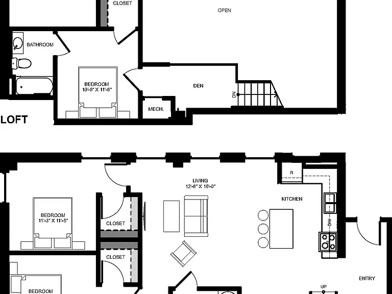 3BD 2BA Loft 3BD 2BA Loft