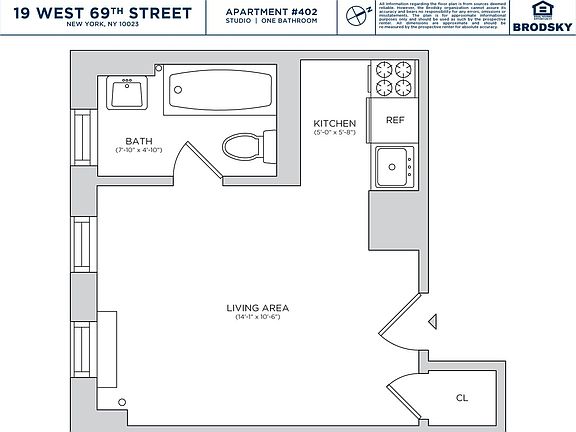 2nd image of 19 W 69th St APT 402