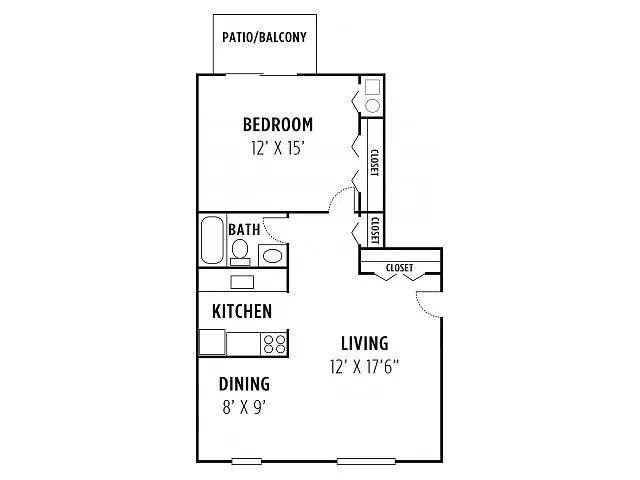 Floor plan One Bedroom B