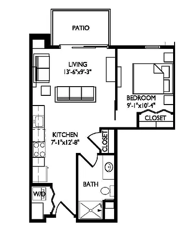 Floor plan Micro 1 Bedroom