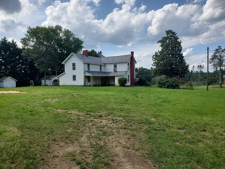 View from edge of back yard, looking North