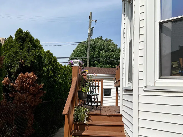 Deck has a fantastic southern exposure and room for gardening (or not)