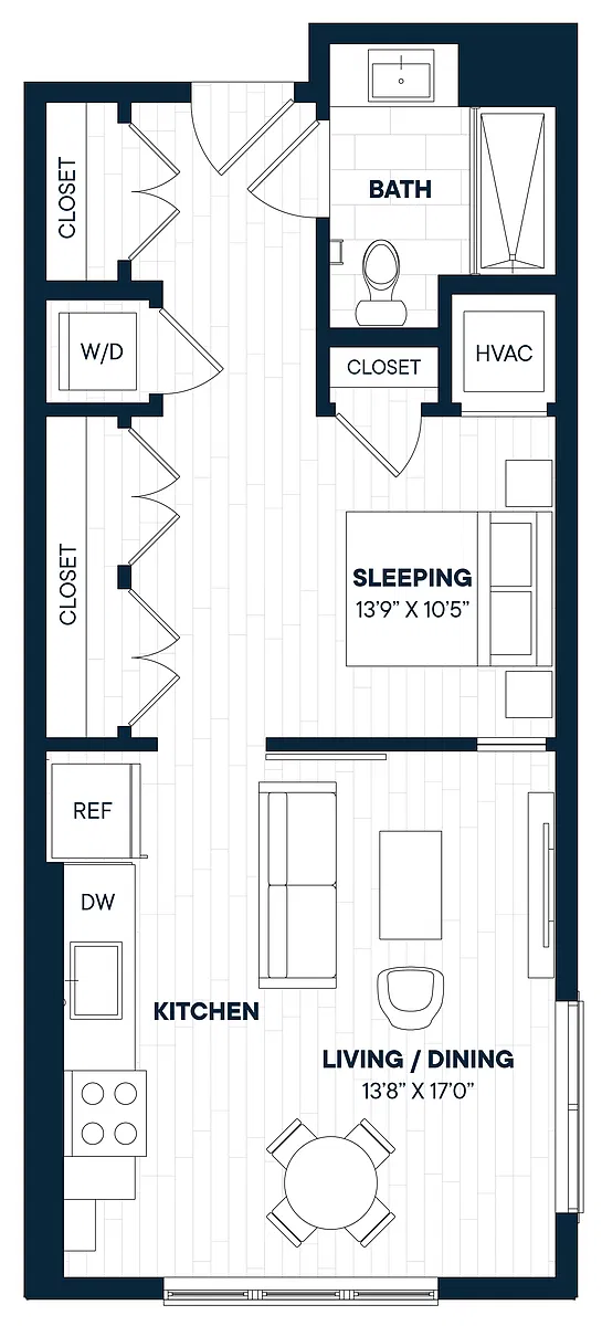 Floor plan Studio-S19