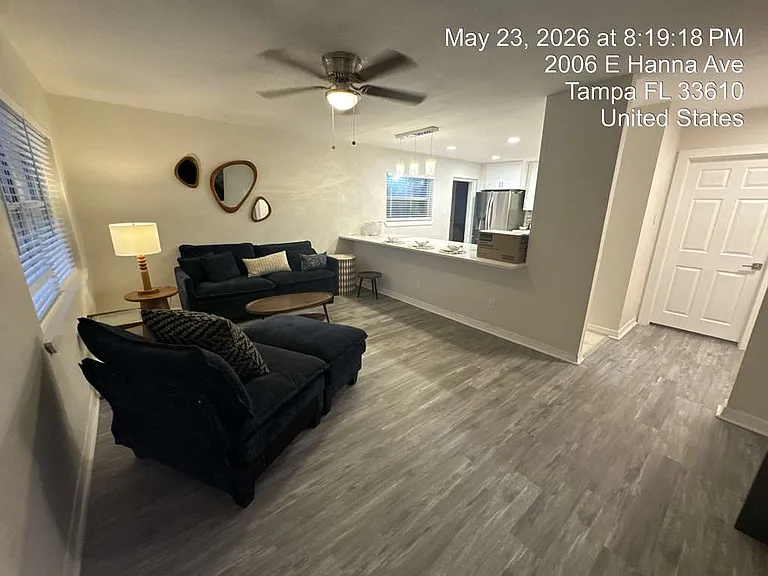 Relaxed living space with all furnishings provided.