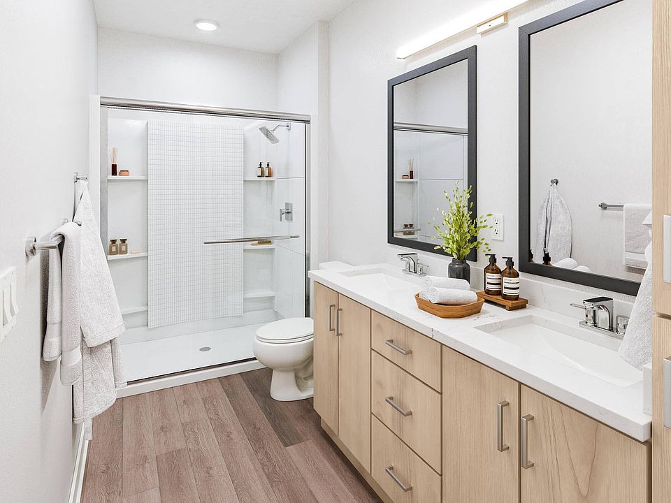 Bathroom with Shower and Double Vanities