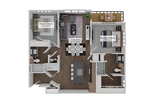 Floor plan The Mill - B2