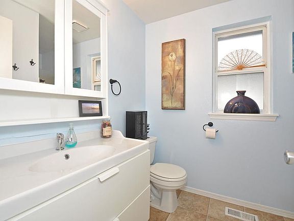 Master bathroom has a fresh coat of paint (paint color not depicted)