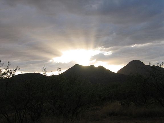 Sunset over Whetstone Mountains