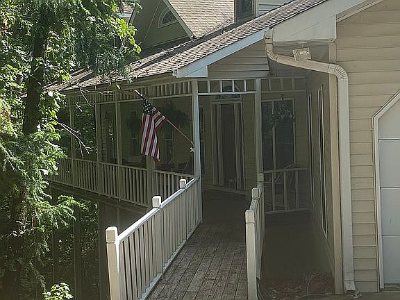 Secluded front porch 