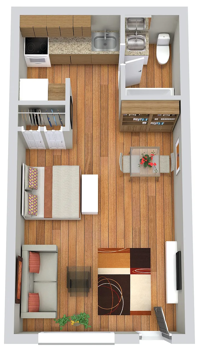 Floor plan STUDIO | 1 BATH
