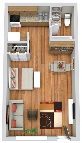 Floor plan STUDIO | 1 BATH