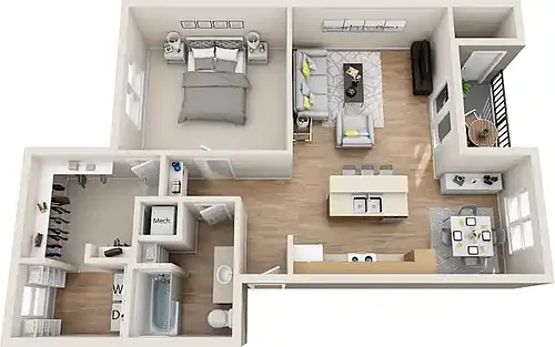 Floor plan One Bedroom