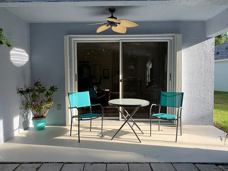 Nice and private back patio.