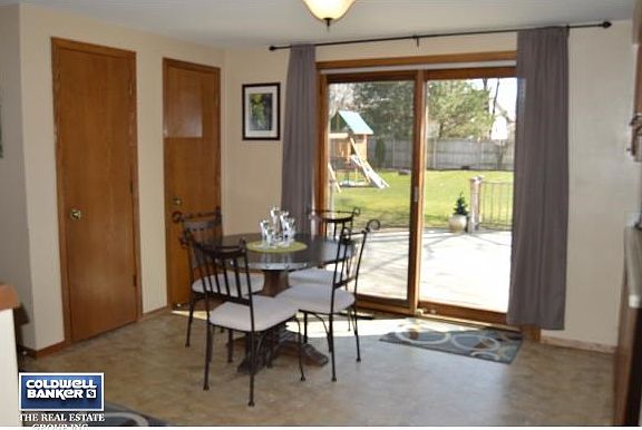 Dining area receives sun, too