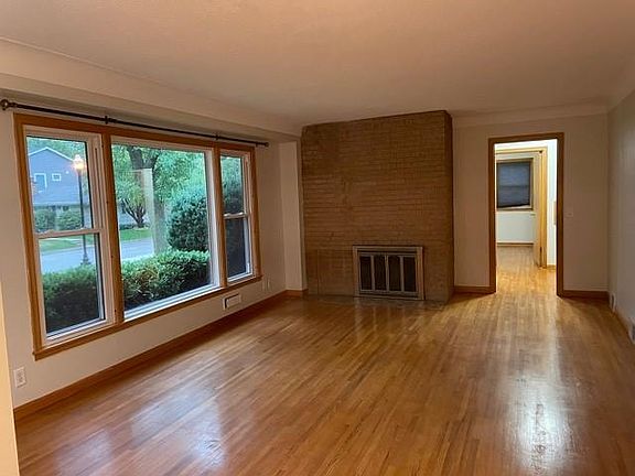 Living room towards fireplace